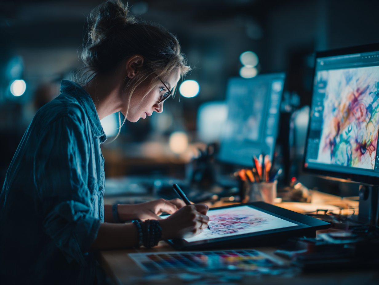 Workshop wall covered with agile product roadmaps